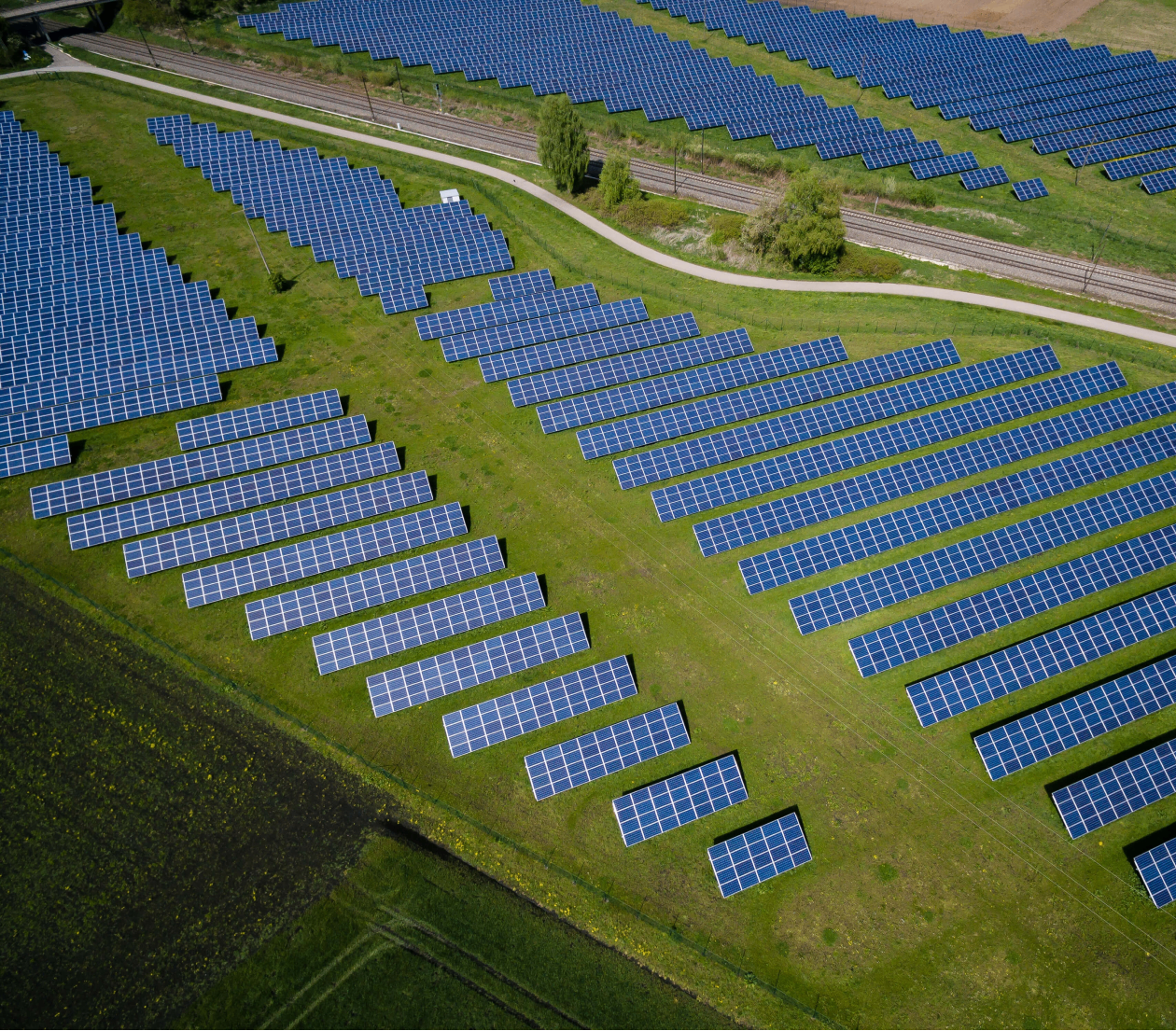 Solar panels representing renewable energy investment opportunities